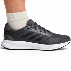 Adidas Men's Grey/Black Runfalcon 5 Sneakers, IE8819 (No Box)