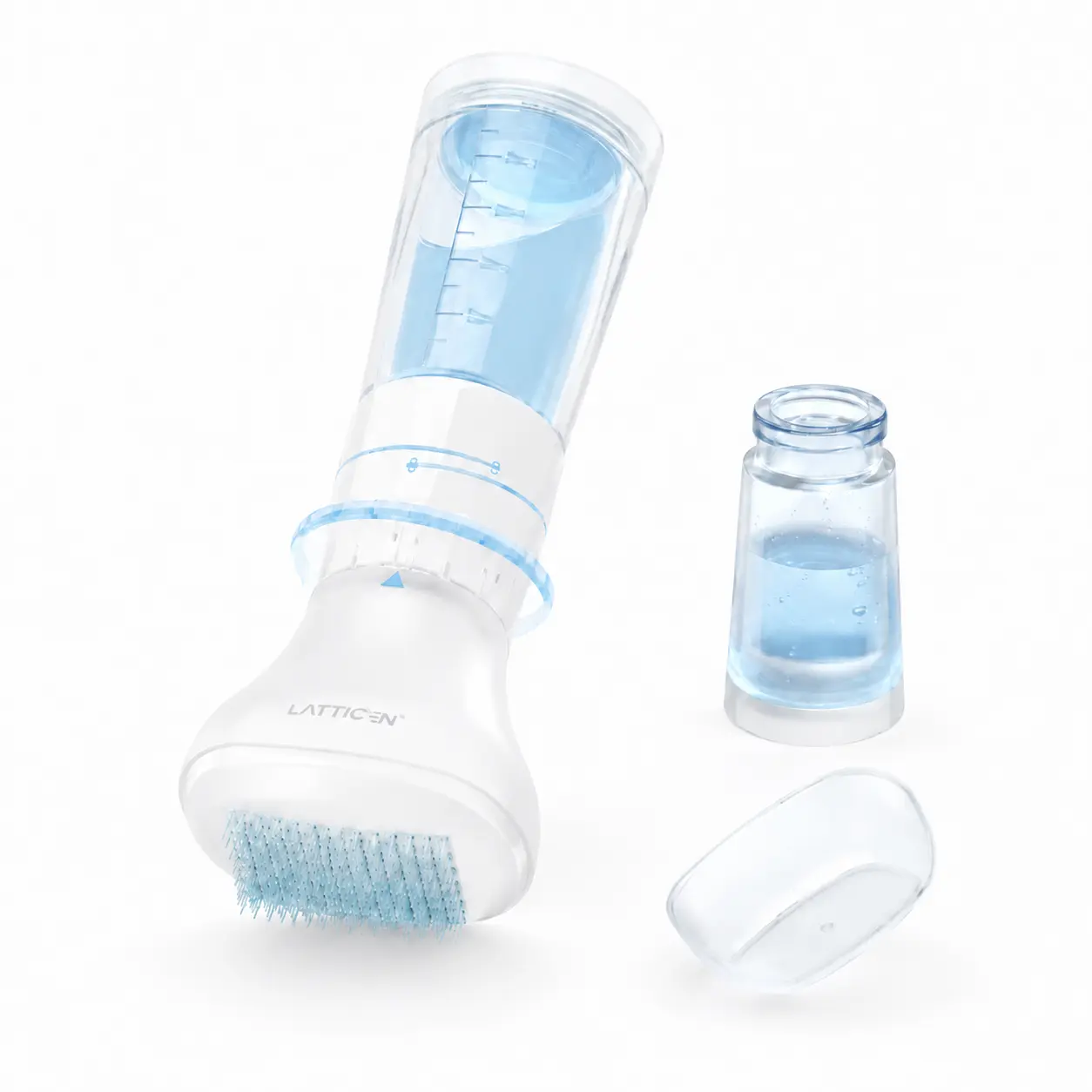 Adjustable Derma Stamp Applicator with 140 Pins - Lightweight Cosmetic Facial Care Tools with 10ml Reservoir for Daily Scalp & Face Grooming, Dermaroller Alternative, Beard Care, Fill & Apply, Precise Control