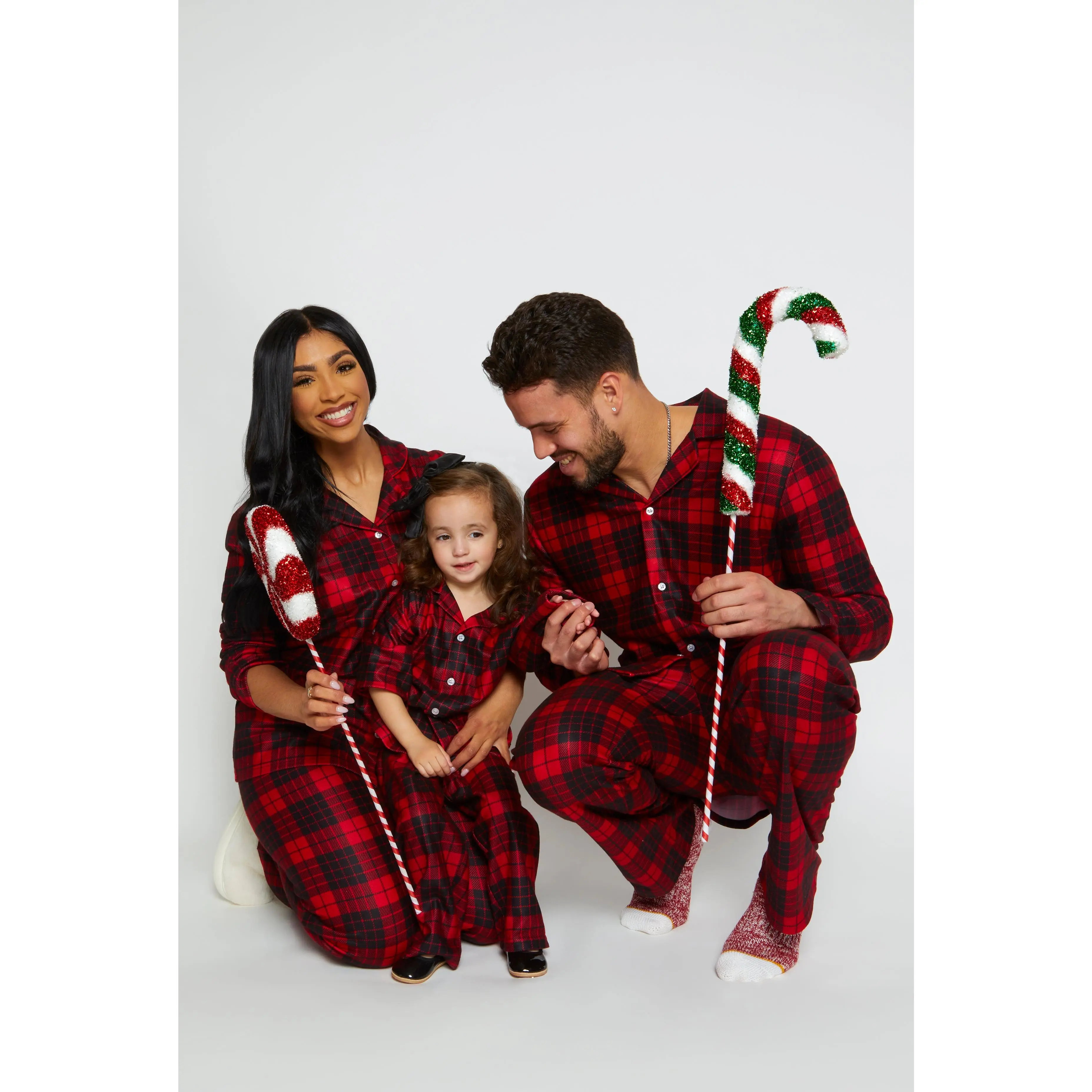 Kids Unisex Matching Buffalo Plaid Family Pajamas