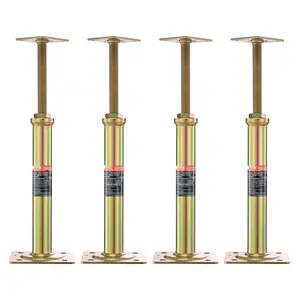 4PCS Adjustable Floor Jack Post For Home Garage Leveling Lift, Height Range 11.6"-16" Inches, Space-Saving Floor Jack Support, Post Stabilizer Stand, Vehicle Jack Aid, Heavy Duty Steel Construction, Universal Fit