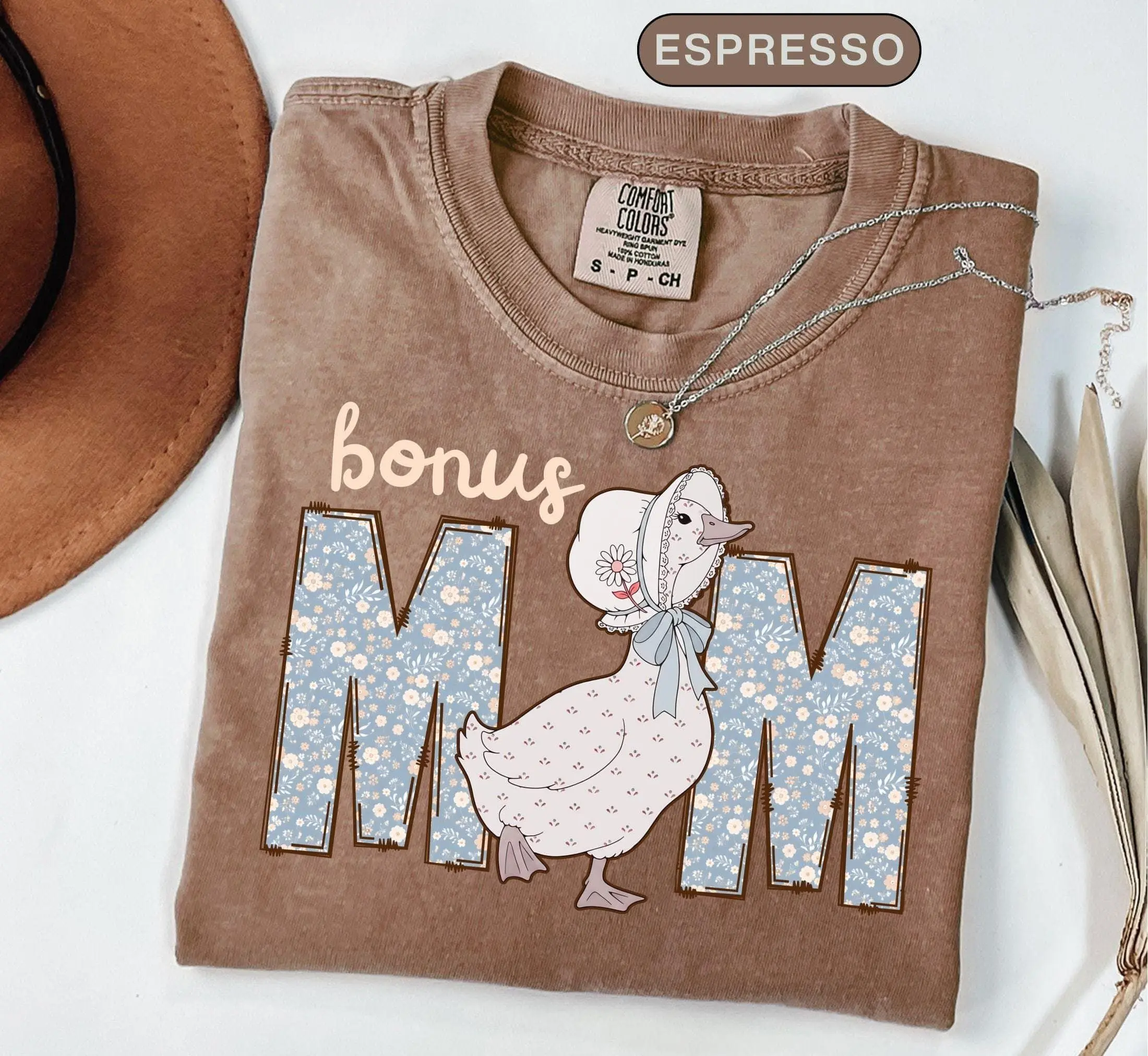 Mom Shirt Vintage Cottagecore Grandmacore Comfort Colors Goose Gift For Step Mom Mother In Law Bonus Mom