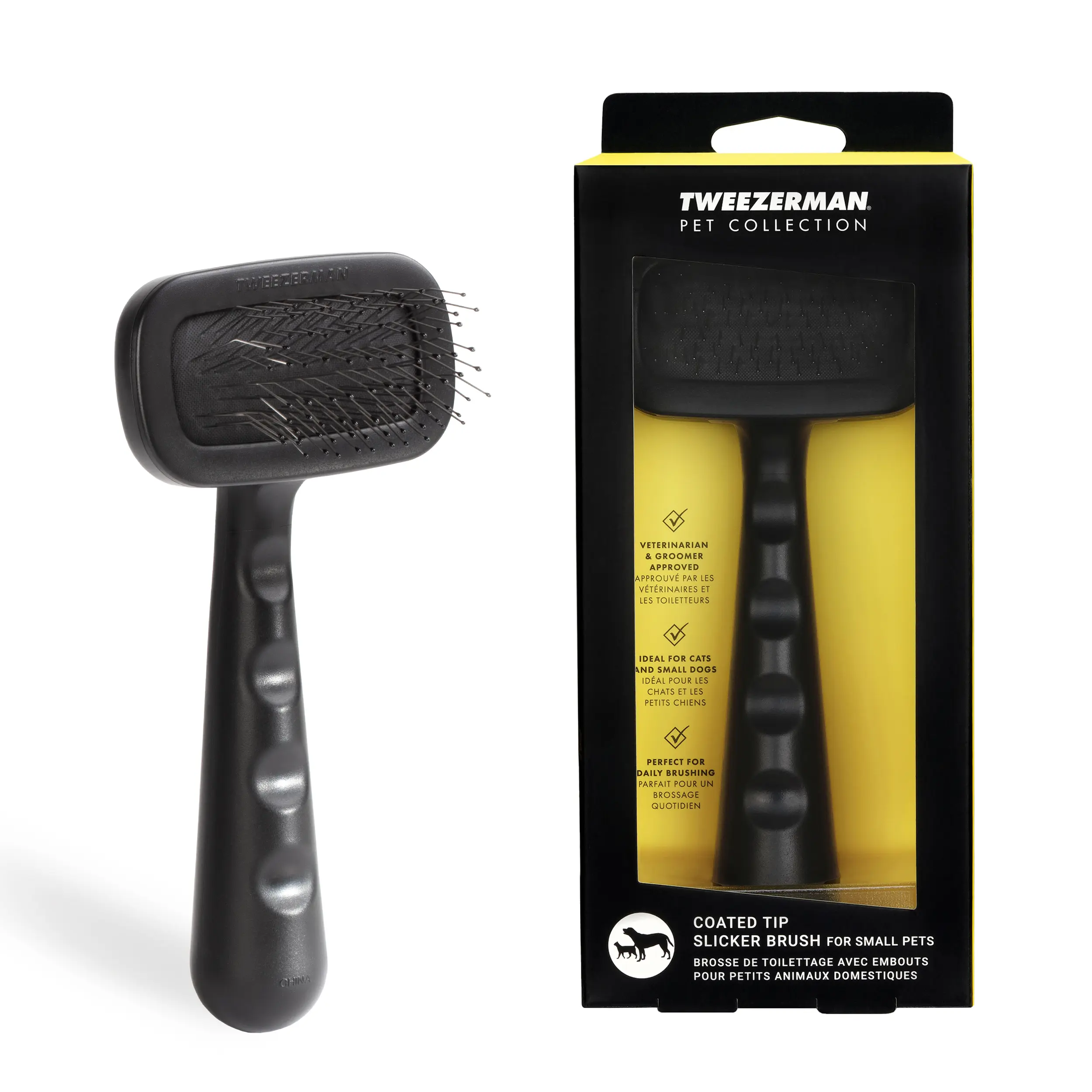 Tweezerman Small Coated Tip Slicker Brush Tweezerman Small Coated Tip Slicker Brush