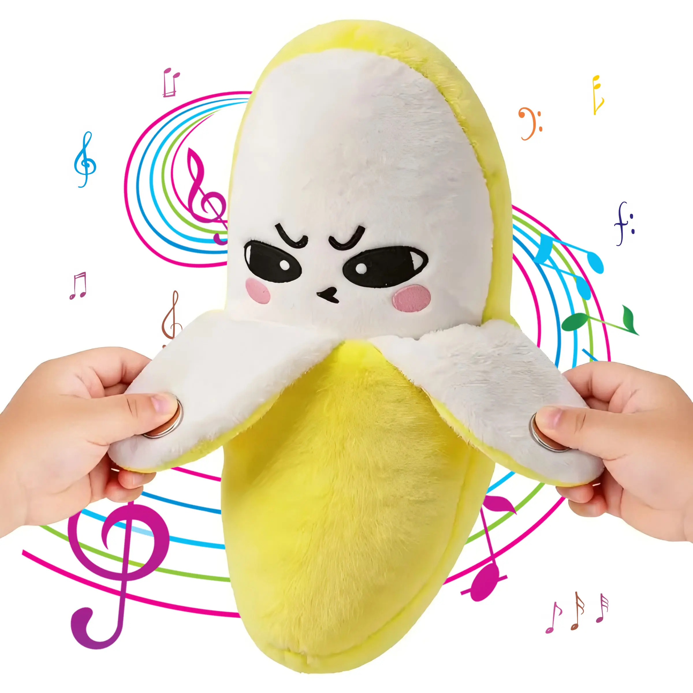 Interactive Music Plush Toy Set – Banana (No battery), Strawberry & Carrot Electric Plush Toys for Parent-Child Interaction, Couples & Friends Prank Toy, Valentine’s Day & Easter Party Fun Gift for Kids & Adults