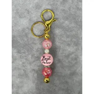 Best Sister Beaded Bar Keychain | Bag Charm