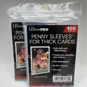 Ultra Pro THICK Card Soft Penny Sleeves 2 Packs of 100 for THICK Sized Cards