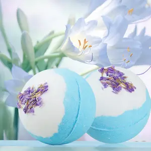 2pcs Lily Bath Bombs, Aromatic Bathing, Moisturizes Skin, Perfect for Travel, Dates, Daily Use, Unisex, Valentine's Day Gift