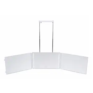 GOO GOO Trifold LED Mirror with 1500mAh Rechargeable Battery, ABS & HD Glass, Touch Dimmable Light, White Trifold Folding Design Vanity Mirror for Hair Styling, Hair Coloring, Makeup & Daily Beauty  summer hairstyles #summerwins#DealsForYouDays