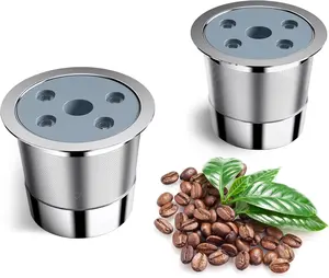 Update Reusable K Cups for Keurig K Supreme Plus Coffee Maker 2 Pack Refillable Pods with Adapter Eco Friendly Coffee Pods Tea, Stainless Steel, Reusable Filter