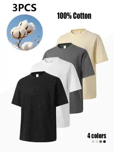 Men's round neck T-shirt - Soft and loose fitting T-shirt inmultiple colors, suitable for daily casual wear