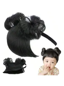 Children's wig braid headband, children's fake bangs headband, suitable for cosplay hair accessories.