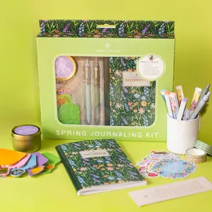 Selah by Mr. Pen Spring Journaling Kit, Limited Edition, Journaling Kit with Highlighters, Gel Pens, Washi Tape, Sticky Notes, Stickers, Scented Candle, Bookmark, Spring Journaling Kit Gift Set