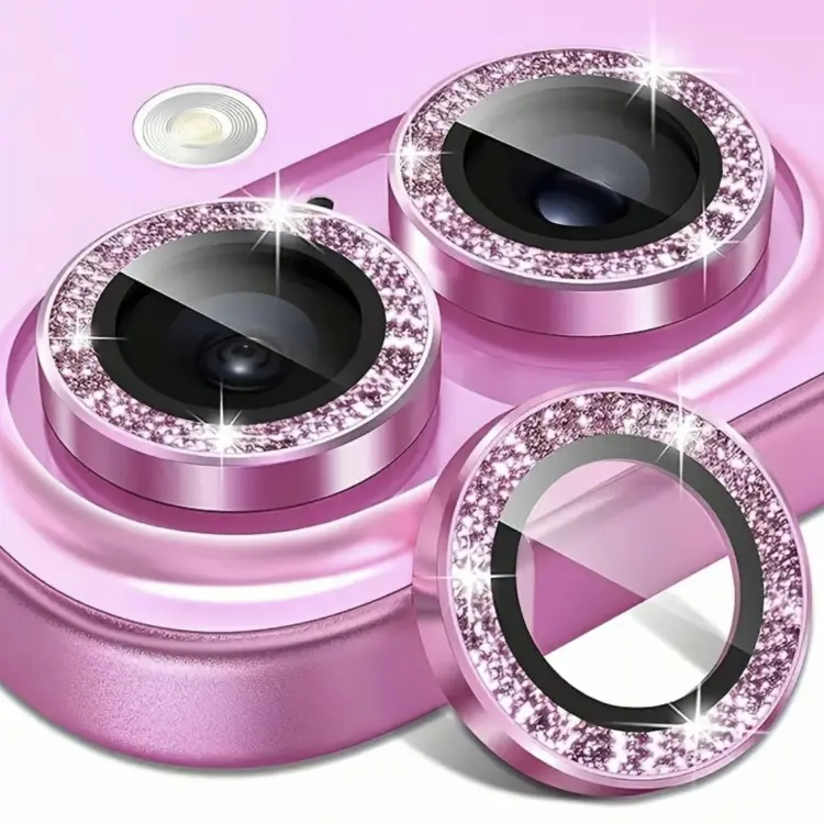 Latest Sparkling Diamond Lens Protector for iPhone 17 Pro Max/17 Air/16 Plus/16 Pro/16 Pro Max/15/14/13 Pro Max/14 Plus Camera Lenses High-Definition, Drop-Resistant, Durable iPhone Lens Protector