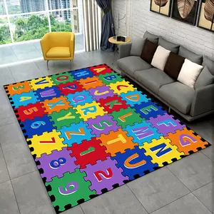 Kids Alphabet & Number Puzzle Play Rug - Interactive Foam Puzzle Design, Soft Non-Slip Educational Letter Pattern Mat for Playroom & Bedroom, Toy Mat for Toddlers & Preschoolers #KidsPuzzleRug #InteractivePlayMat #EducationalToy #NonSlipRug
