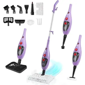 10-in-1 Detachable Steam Mop 13.5oz Tank 20FT Cord Fast Heat Multi Surface Floor Tile Cleaner