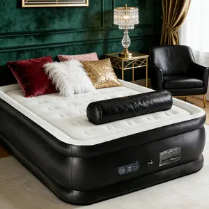 Inflatable Mattress Airbed with Built-in High Capacity Pump, Double Height, Non-Slip Bottom Design, Weight Capacity 660 lbs Air Bed for Home, Camping