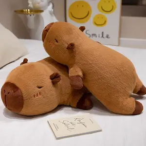Capybara Long Pillow Plush - 23.6''(60cm)/31.5''(80cm) Huggable Stuffed Animal, Soft Polyester Fill Cute Toy with Natural Look, Kids' Bedroom Accessory, Birthday Gift, Sofa Decor, Toys