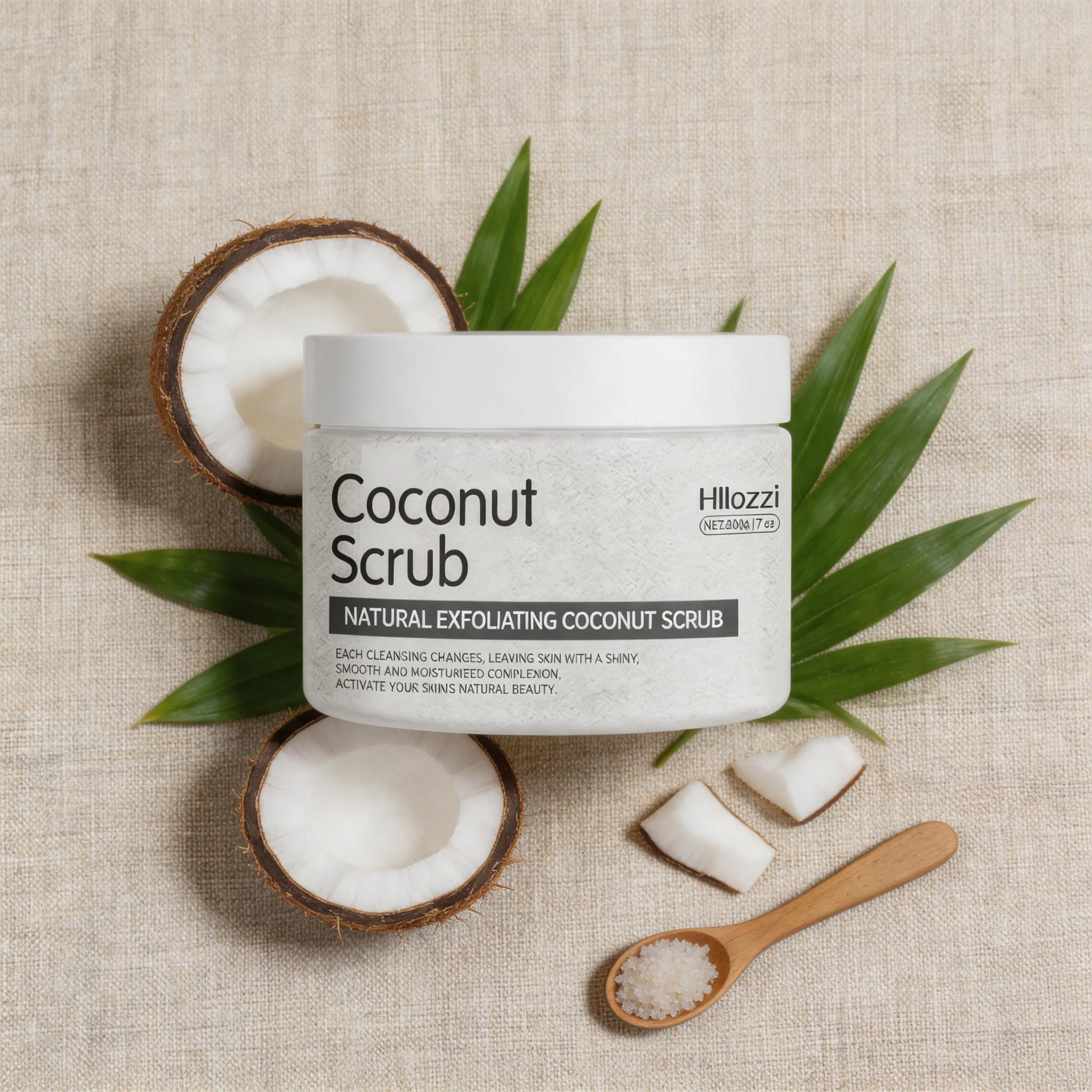 Coconut Body Scrub, Gentle Exfoliating Polish with Vitamin E to Soften Dry Skin, Unisex Body Care for All Skin Types, 7 oz
