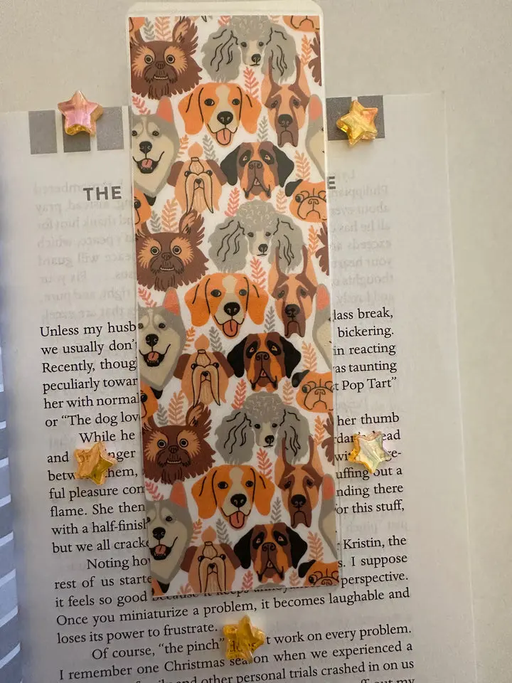 Dog Breed Delight Bookmarker - Illustrated Design for Dog Lovers Heavy Duty White Cardstock 2 X 6 Blank Back Side