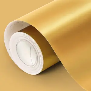 Wrapping Paper, Christmas  Wrap Paper, 17inch x 33ft Matte Metallic Solid Color Golden Wrapping Paper Roll for Birthday,  Shower, Wedding, Valentine's Day, DIY Invitations, Arts & Crafts