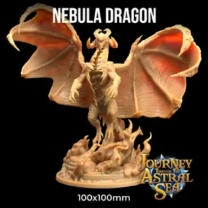 Nebula Dragon Starshroud Galaxy Dragon  | The Dragon Trappers Lodge | 32mm Scale | Miniature TTRPG Mini DnD Dungeons and Dragons Wargame