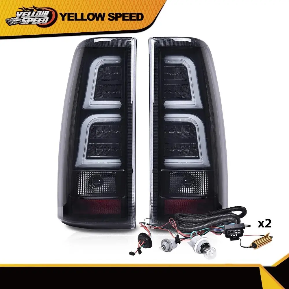 ALLGOOD LED Tail Light Assembly for 1999-2006 Chevy Silverado, Black Smoked Rear Taillight Lamps with Luminous PMMA Lens, Waterproof Coating, Left-Right Carlights, Truck Turn Signal Lights & LED Backlight Accessories, Led Backlights