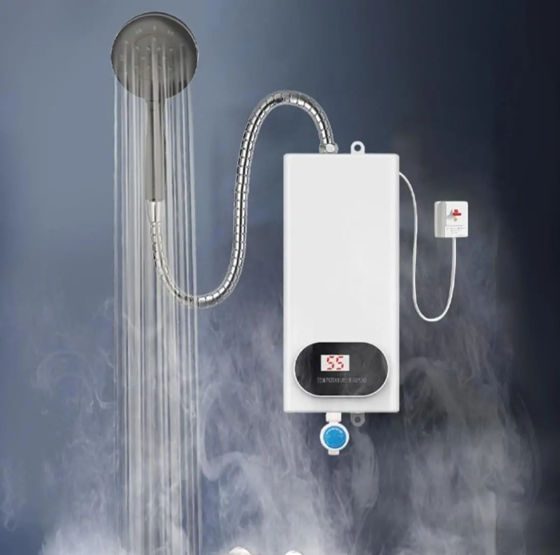 Electric Instant Hot Water Heater Shower Electric Tankless Shower Hot Water Faucet Kitchen Bathroom Instantaneous Water Heater Tap