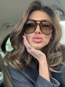 Unisex Vintage Teardrop Aviator Eyeglasses, Retro Double-Beam Frame for Everyday Use, Fashion Eyewear for Outdoor Activities, Stylish Glasses