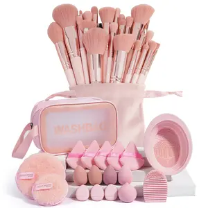MAANGE Makeup Brush Set with Storage Bag, 30pcs/set Versatile Soft Makeup Brushes for Foundation,Blush, Lip Balm, Brushes with Soft Bristles &Comfortable Grip, Gifts for Girl, Easy Handling, Makeup Brushes Set, Beauty Tools, Trending Products