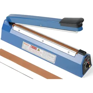 Impulse Sealer 12 inch Manual Heat Sealer Machine with Adjustable Heating Mode, ABS Shrink Wrap Bag Sealers for Plastic PE PP Bags, Portable Poly Bag Sealing Machine with Extra Replace Kit(Blue)