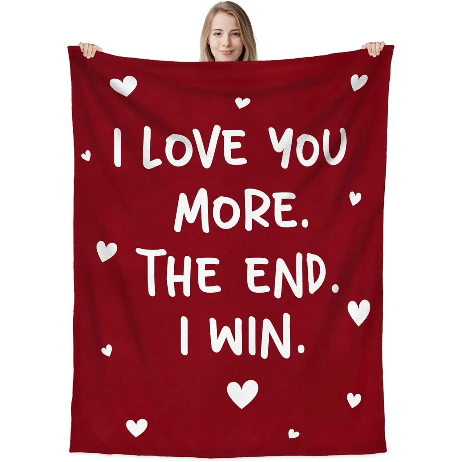 [Summer Sale Deals] I Love You More Super Soft Fleece Blanket- Thoughtful Mother's Day Gifts for Mom, Father's Day Gifts for Dad, Anniversary Wedding Gifts for Her Him, Birthday Christmas Valentine's Day Couple Gifts for Husband Wife