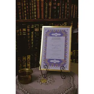 Nikkah Marriage Contract - Wedding Contract, Muslim, Islam, Certificate, Hijab, Bediya