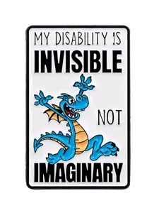 Dinosaur Pin Cute Cartoon Design Disability Invisible Brooch, Perfect Accessory for Backpacks, Briefcases & Clothing, Daily Wear Fashion Jewelry