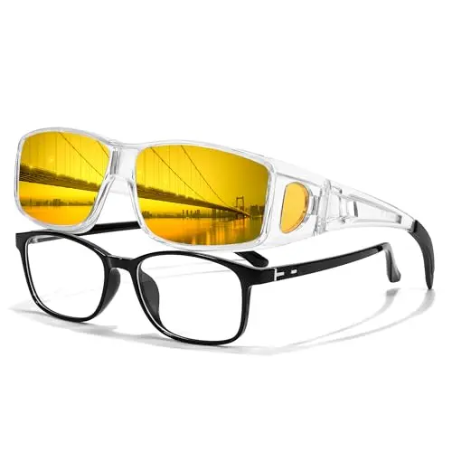 clear  frame/yellow lens night vision