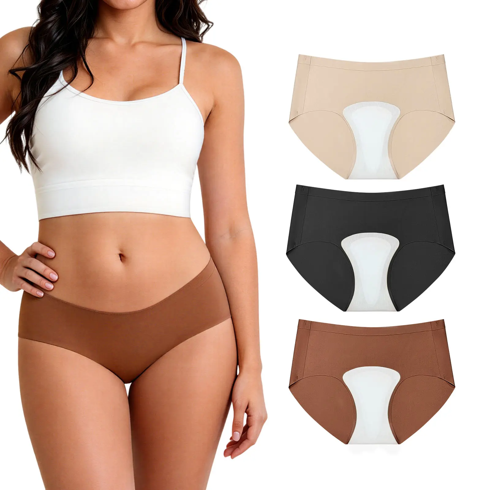 IntiBrefs - Camel Toe Proof Panties- Seamless Underwear for Women, Private Area Concealer, Breathable Fabric, Perfect Gift for Women Fit Beige Comfort Pastel Womenswear Minimalist Activewear