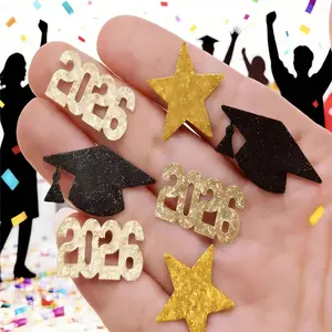 200pcs Graduation Hat Confetti, Colorful Paper Fragments for Table Decor, Graduation Party Atmosphere, Graduation Party Supplies, Birthday Celebration, Grad Cap Decoration
