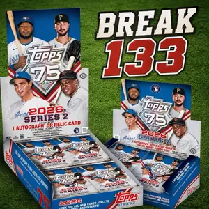 2026 Topps Series 2 Jumbo and 1 Hobby Baseball Card Break #133 - 1 Box with 1 Signed Auto Trading Card and two relics.