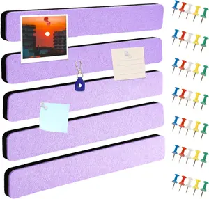 Bulletin Board Cork Board for Walls Board Office Pin Board and Bulletin Boards (Light Purple)
