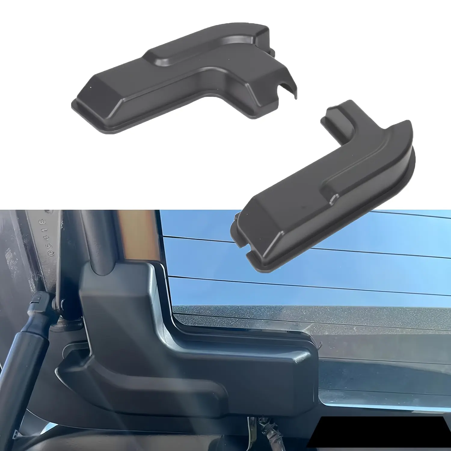 Rear Defogger Cable Cover - Black Carbon Fiber Interior Molding for Jeep Wrangler (JL), Wrangler 4xe 2018-2026, Automotive Interior Accessories, Car Accessories, Vehicle Add-On