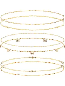 6Pcs Waist Beads For Women African Waist Beads Belly Chain Beads Waist Elastic Bead Summer Body Chain Bikini Jewelry African Waistbeads