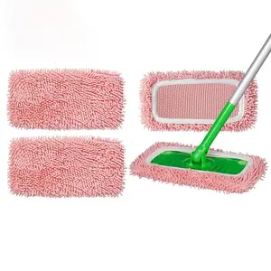 Microfiber Washable Mop Replacement Pads, Universal for Swiffer Flat Mop, Wet Dry Dual Use Household Floor Cleaning Cloth, Reusable Mop Pads
