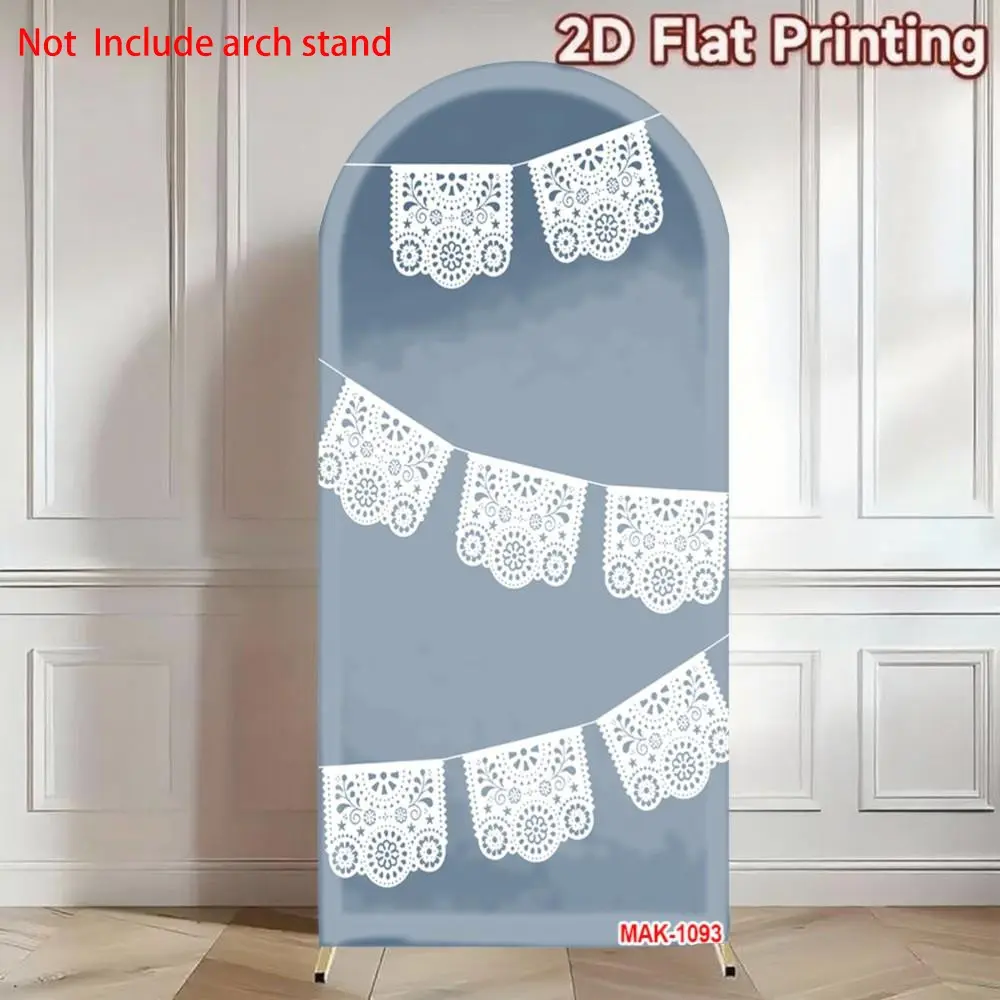 Mexican Fiesta Party Decoration 2-Sided Arch Cover Backdrop Baby Shower Arch Wall Kids Birthday Party Celebration Backdrop Photo Banner Background Happy Birthday Decorations Party Decorations Banners Mexican Themed Decorations