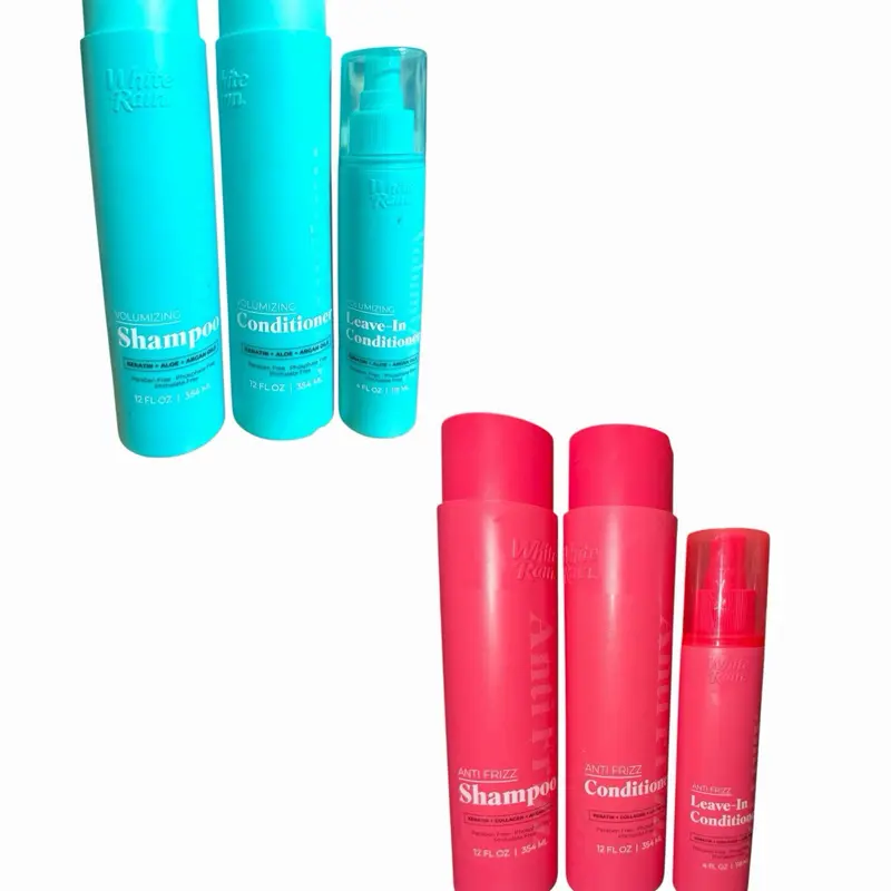 3-pc volumizing/frizz white rain shampoo,conditioner, and leave-in Set for Haircare