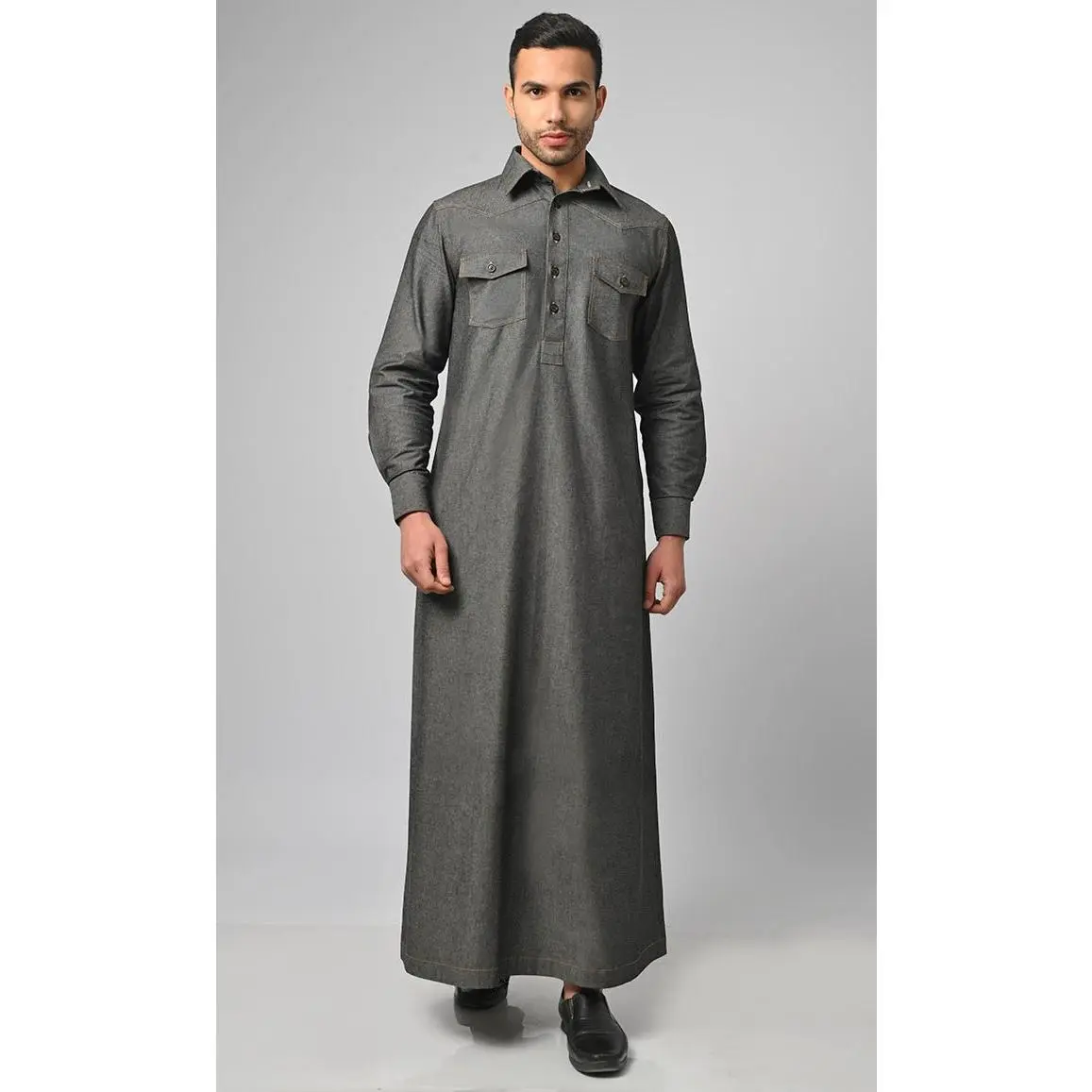 Casual Denim Designer Thobe/Jubba For Men