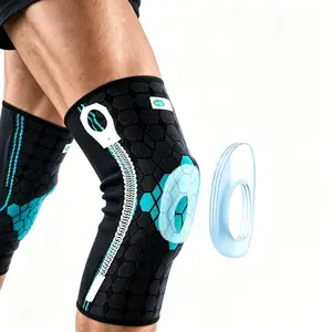 COFCARE Knee Support Brace for Men & Women, Breathable Knit Compression Sleeve with Dual Spring Stabilizers & Patella Pad for Hiking, Running & Gym, Hiking / Light Outdoor