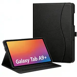 Case for Samsung Galaxy Tab A9+ Plus 2023, Multi-Angle Viewing Smart Stand Back Cover with Pocket Auto Wake/Sleep