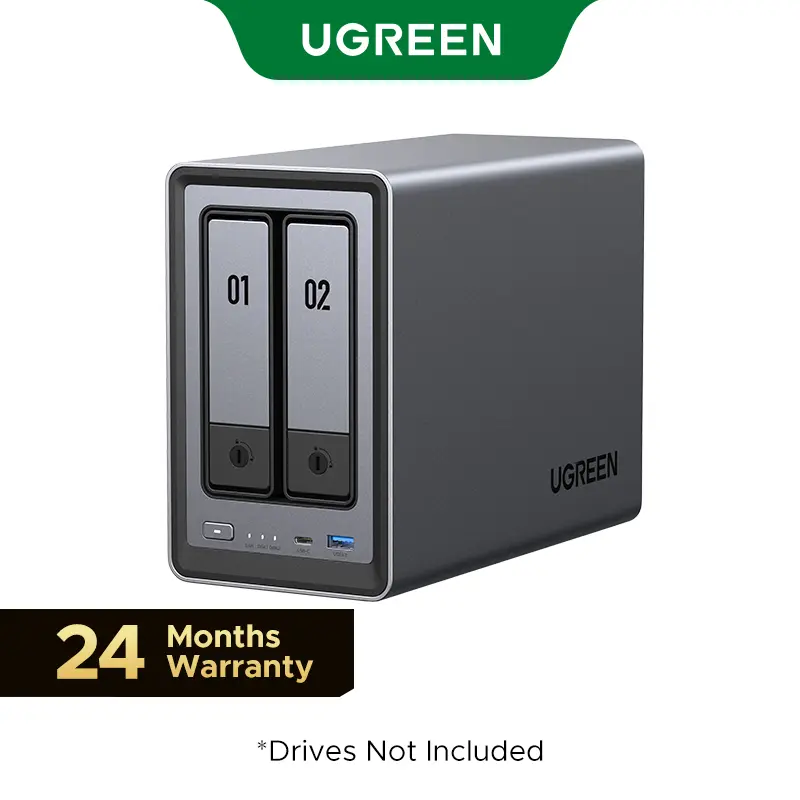 UGREEN NASync DXP2800 2-Bay Desktop NAS, Intel N100 Quad-core CPU, 8GB DDR5 RAM, 2.5GbE, 2 * M.2 NVMe Slots, 4K HDMI, Network Attached Storage (Diskless),DealsForYouDays