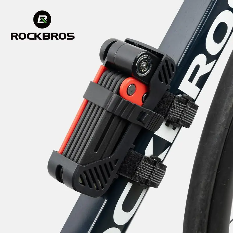 ROCKBROS Folding Bike Lock, Heavy-Duty Anti-Theft Bike Accessories for Ebikes, Electric Scooters, and Motorcycles