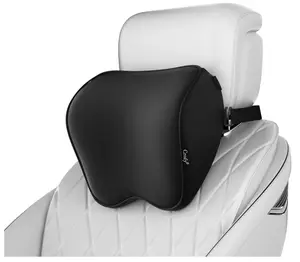 2-Pack Car Neck Pillow, Softness Car Headrest Pillow for Driving with Adjustable Strap, 100% Memory Foam and Breathable Removable Cover, Comfortable Ergonomic Design (Black Side Rope)