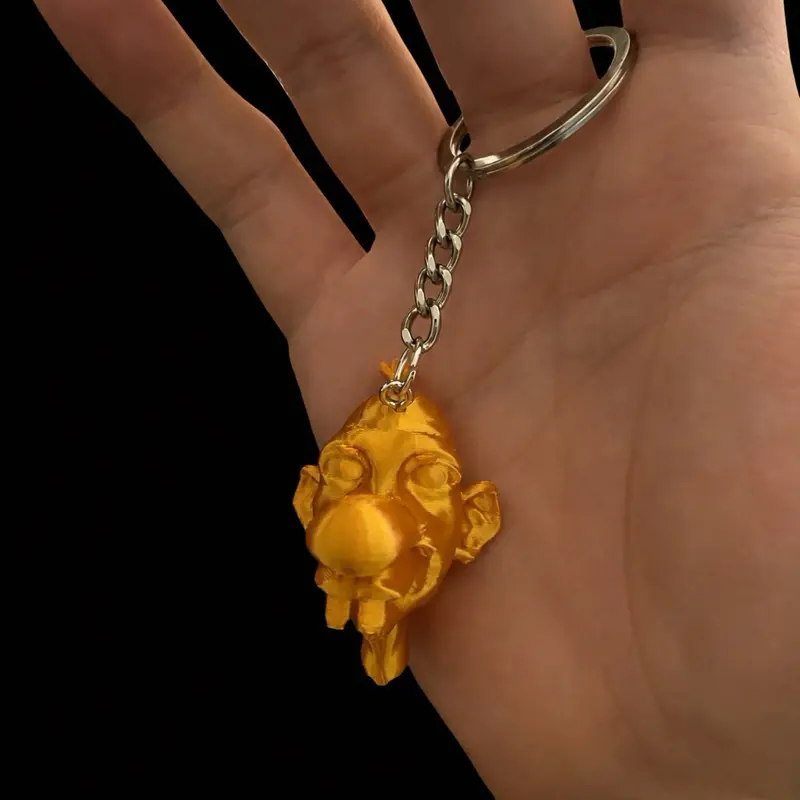 Gold Neegy Keychain