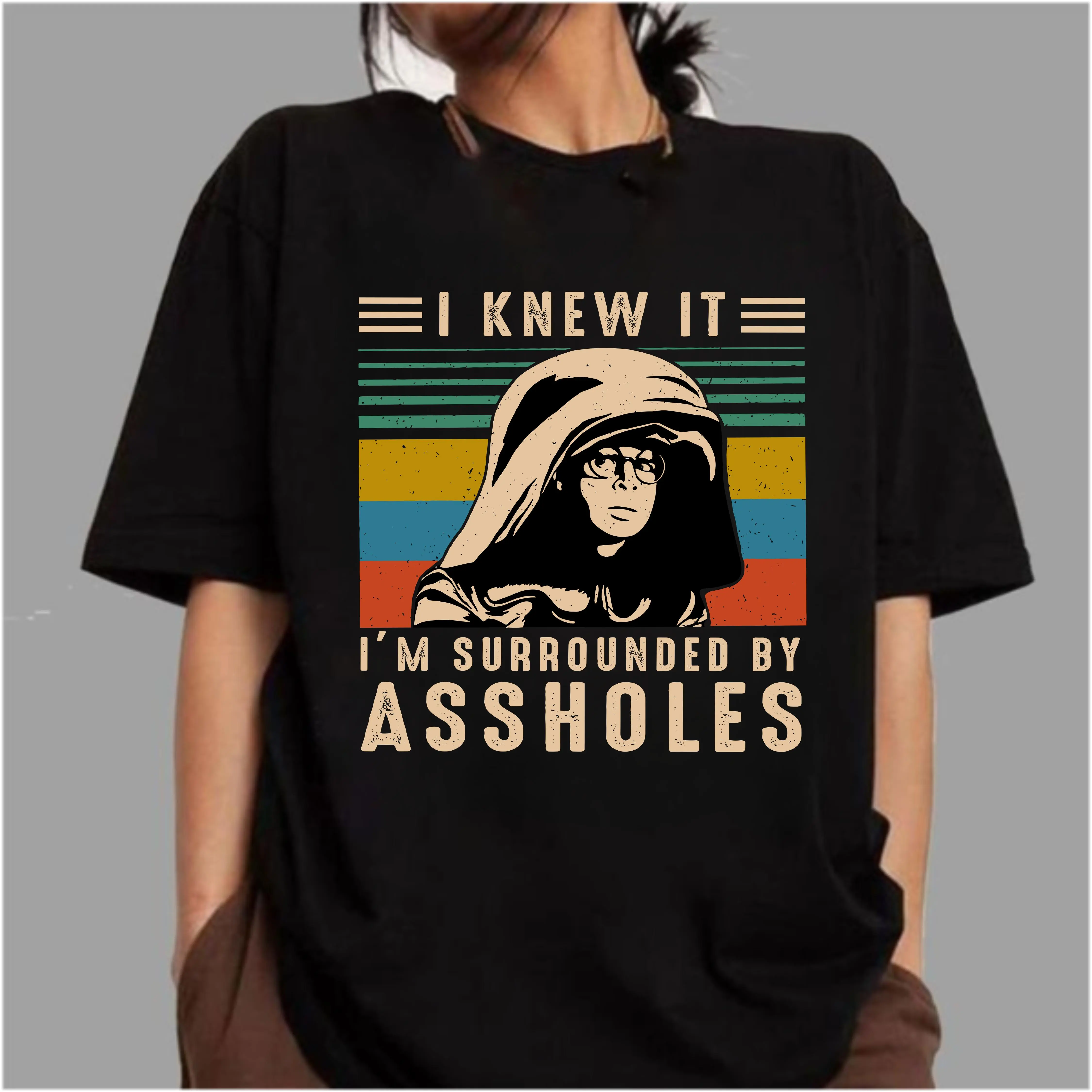 100% Cotton Casual T-Shirt, Unisex Spaceballs Dark Helmet Graphic Tee, Lightweight Movie Inspired Top for All Seasons, Do Not Bleach